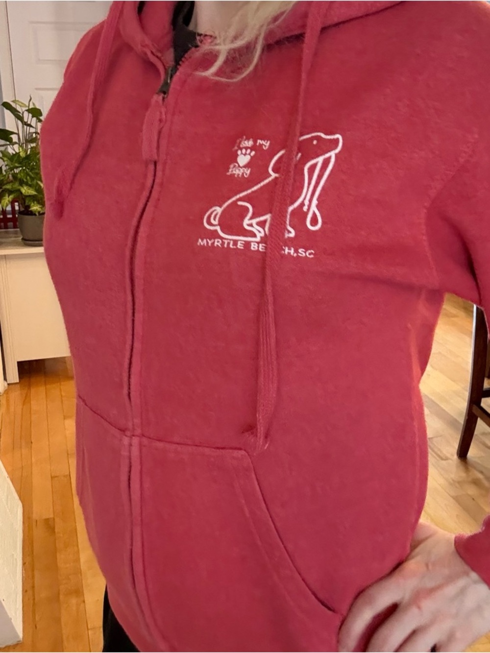 Pacific & Co. Red Hoodie Label - Small